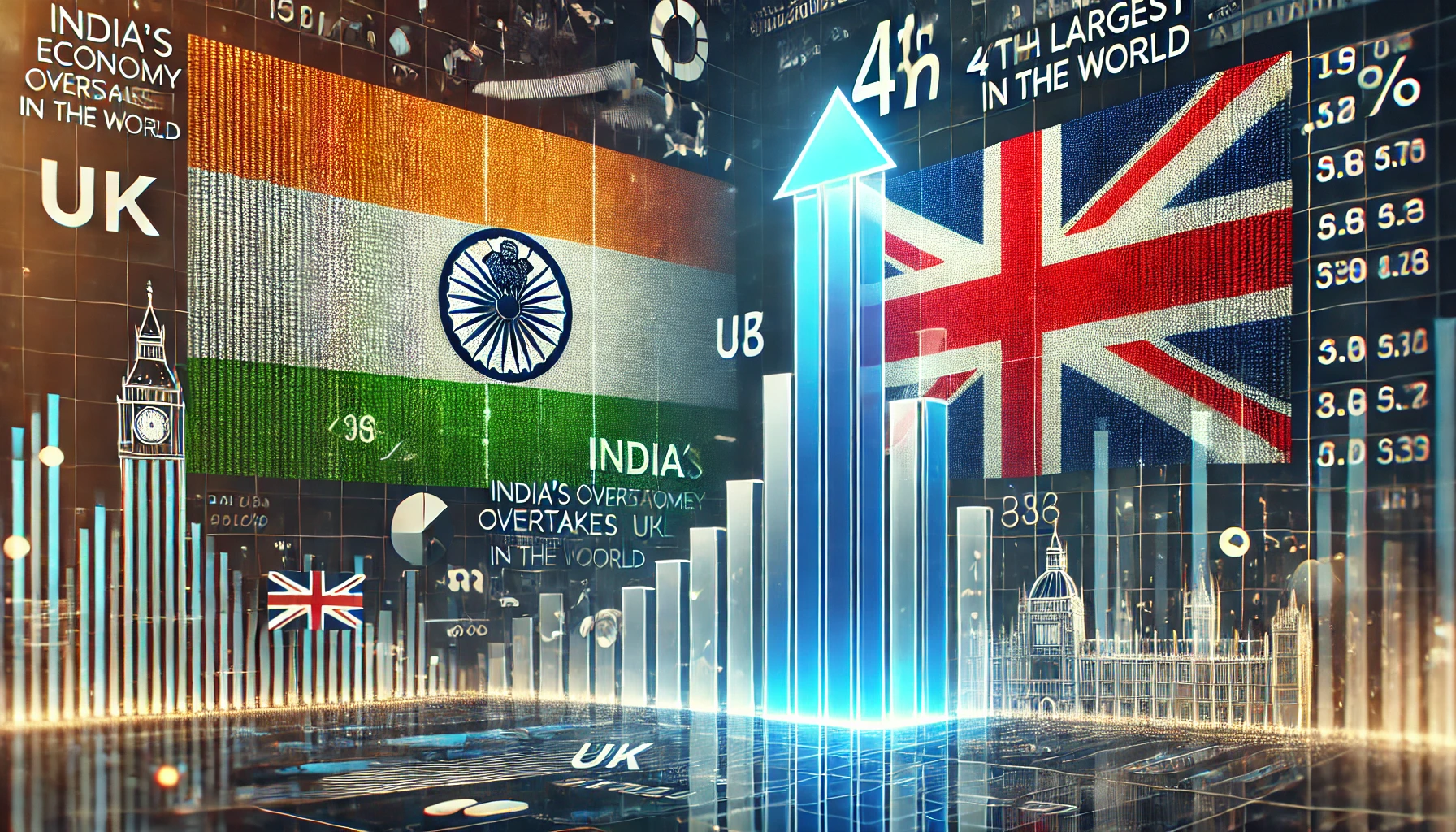 La Economía de la India Supera al Reino Unido: Se Convierte en la Cuarta Más Grande del Mundo